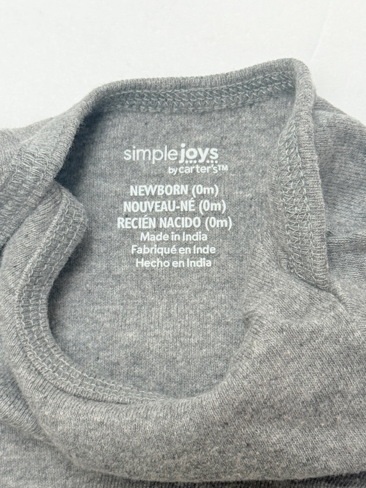 Simple Joys by Carter's Gray Bodysuit Newborn
