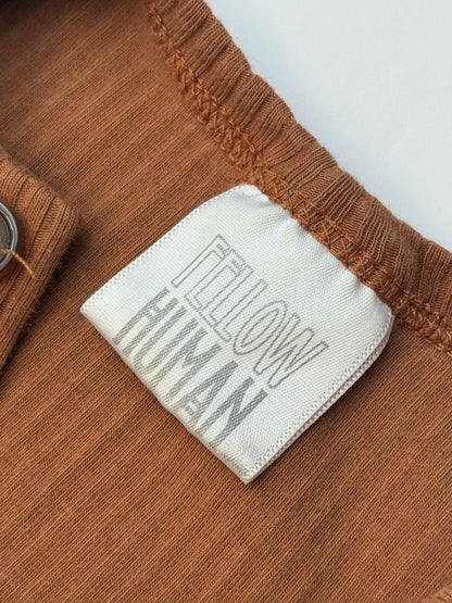 Fellow Human Ribbed Romper with matching Mom Scrunchie 6-12M