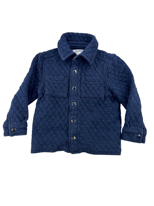 Old Navy Navy Quilted Shacket Jacket 3T