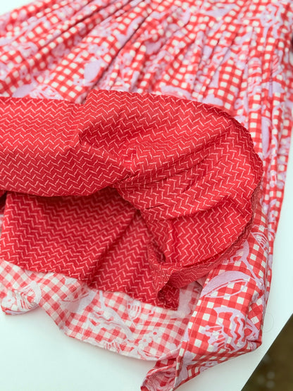 Redfish Kids Gingham Print Dress Size 5