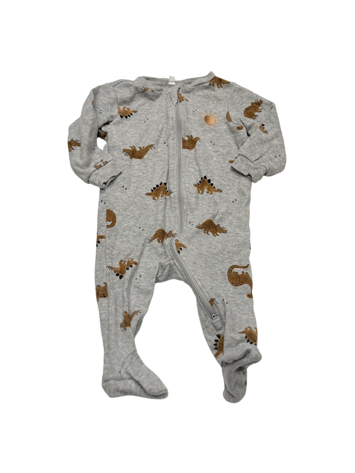 Pekkle Dinosaur Print Footed Sleeper 6M