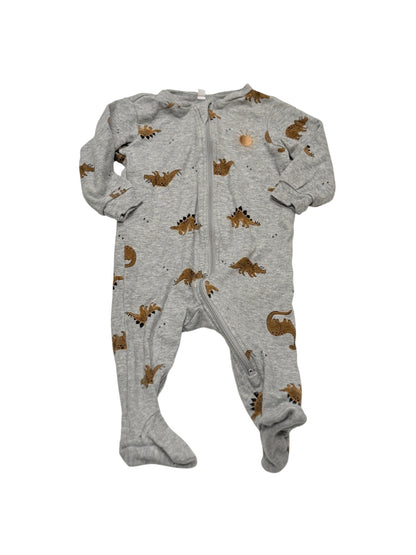 Pekkle Dinosaur Print Footed Sleeper 6M