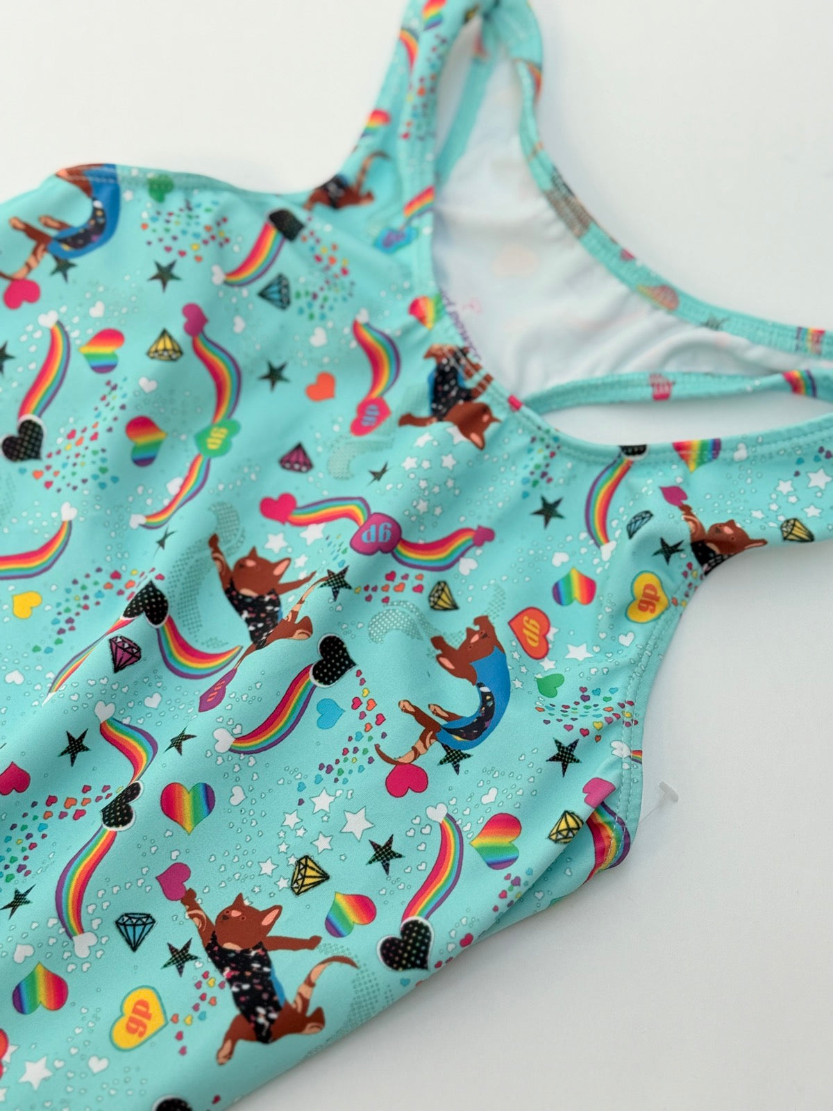 Girl Power Sport Rainbow Romper Size 5 6
