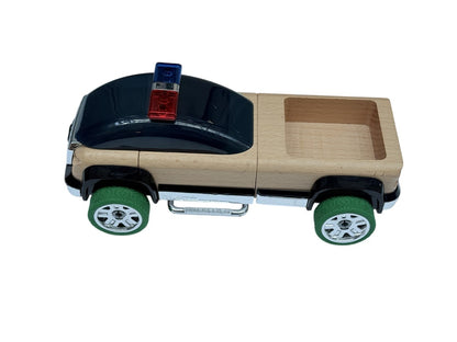 Automoblox Police Pickup Truck Wooden Toy