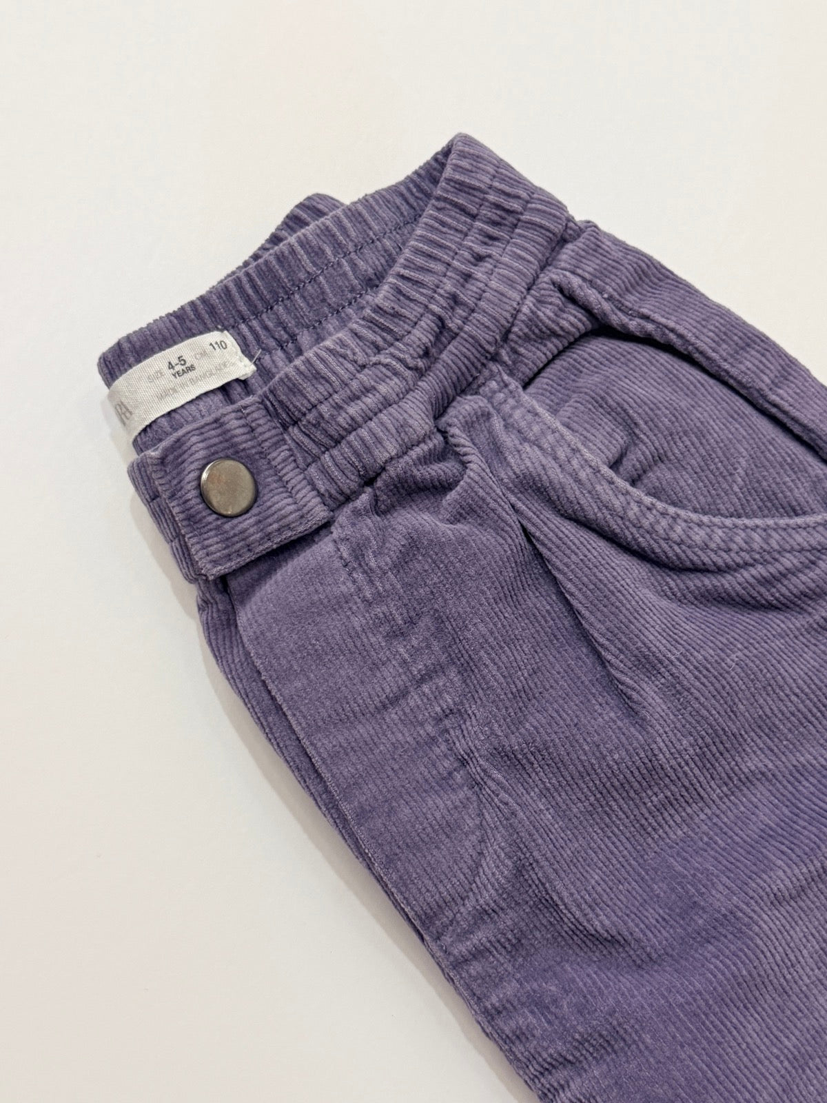 Zara Purple Corduroy Pants Size 4-5Y