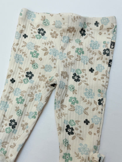 Rabbit + Bear Organic Floral Leggings 3-6M