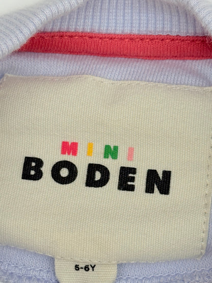 Mini Boden Cat Floral Sweatshirt Size 5-6Y