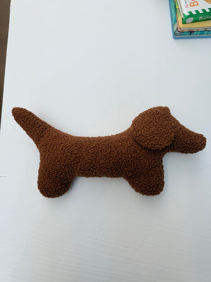 Boucle Dachshund Dog Plush Pillow Toy