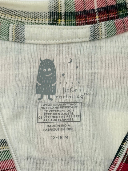 NWT - Rise Little Earthling Plaid Footed Sleeper 12-18M