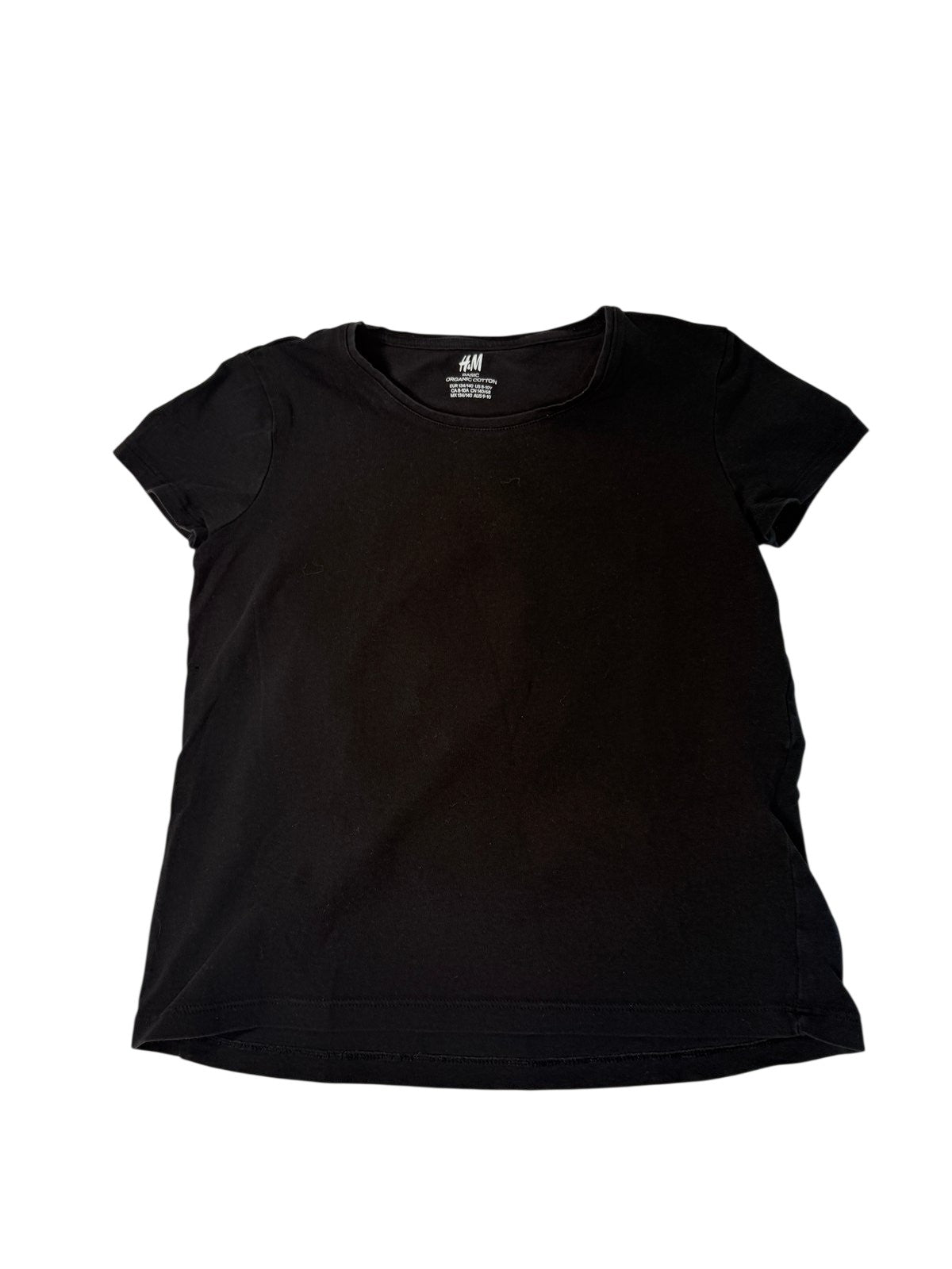 H&M Basic Black T-Shirt Size 8-10Y