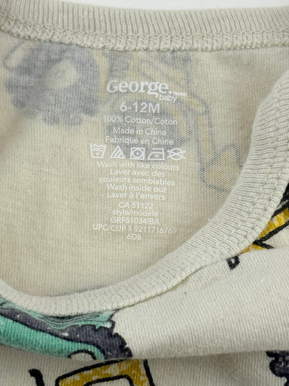 George Baby Construction Trucks Bodysuit 6-12M