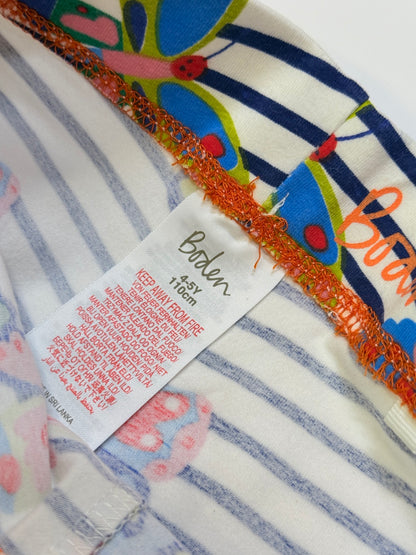 Boden Butterfly Stripe Leggings 4-5Y