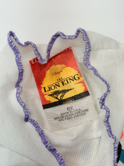 Vintage Disney Lion King White T-Shirt Size 6X