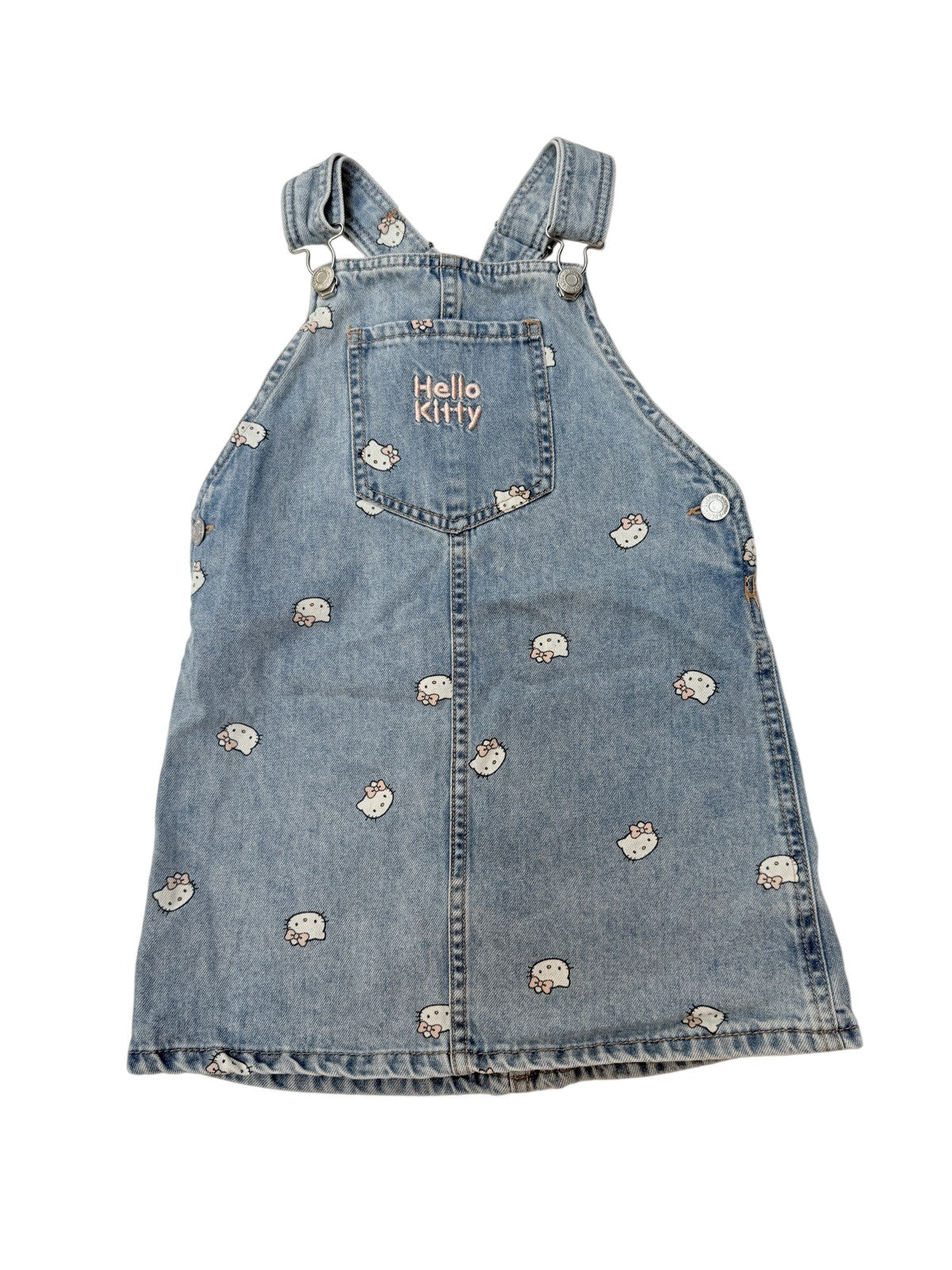 H&M Hello Kitty Denim Overall Dress 5-6Y