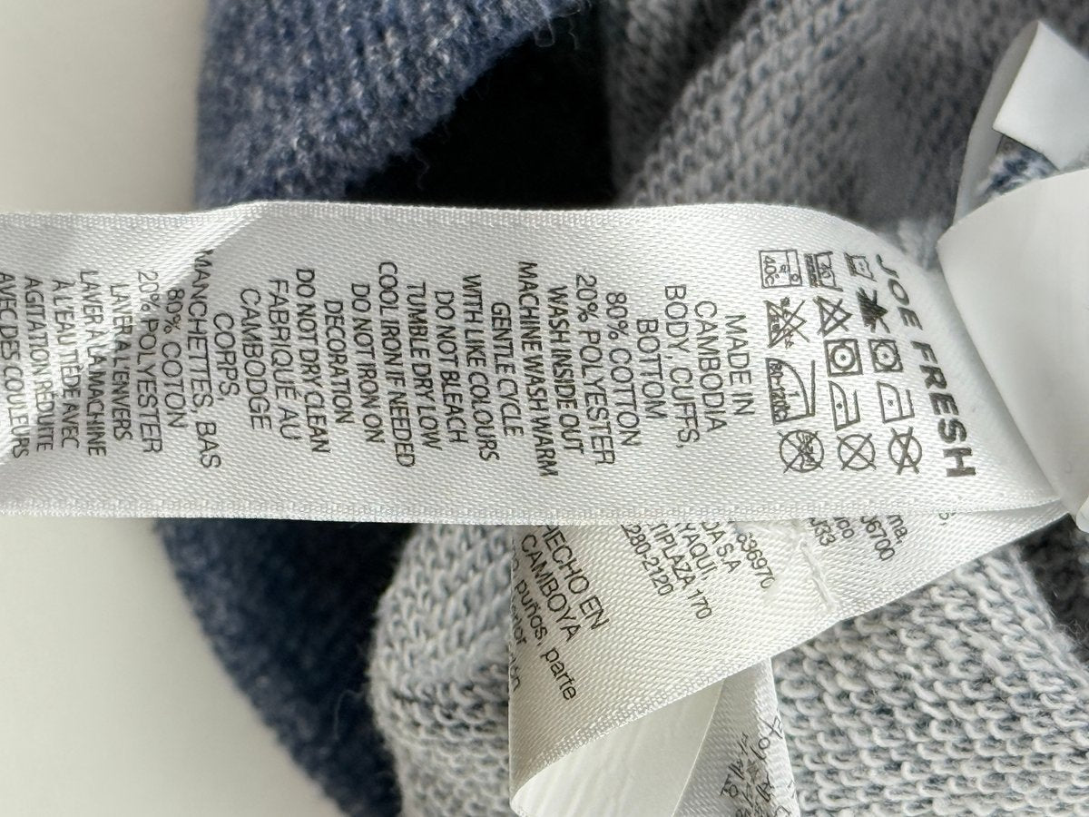 Joe Fresh Blue Shawl Collar Sweatshirt 3T