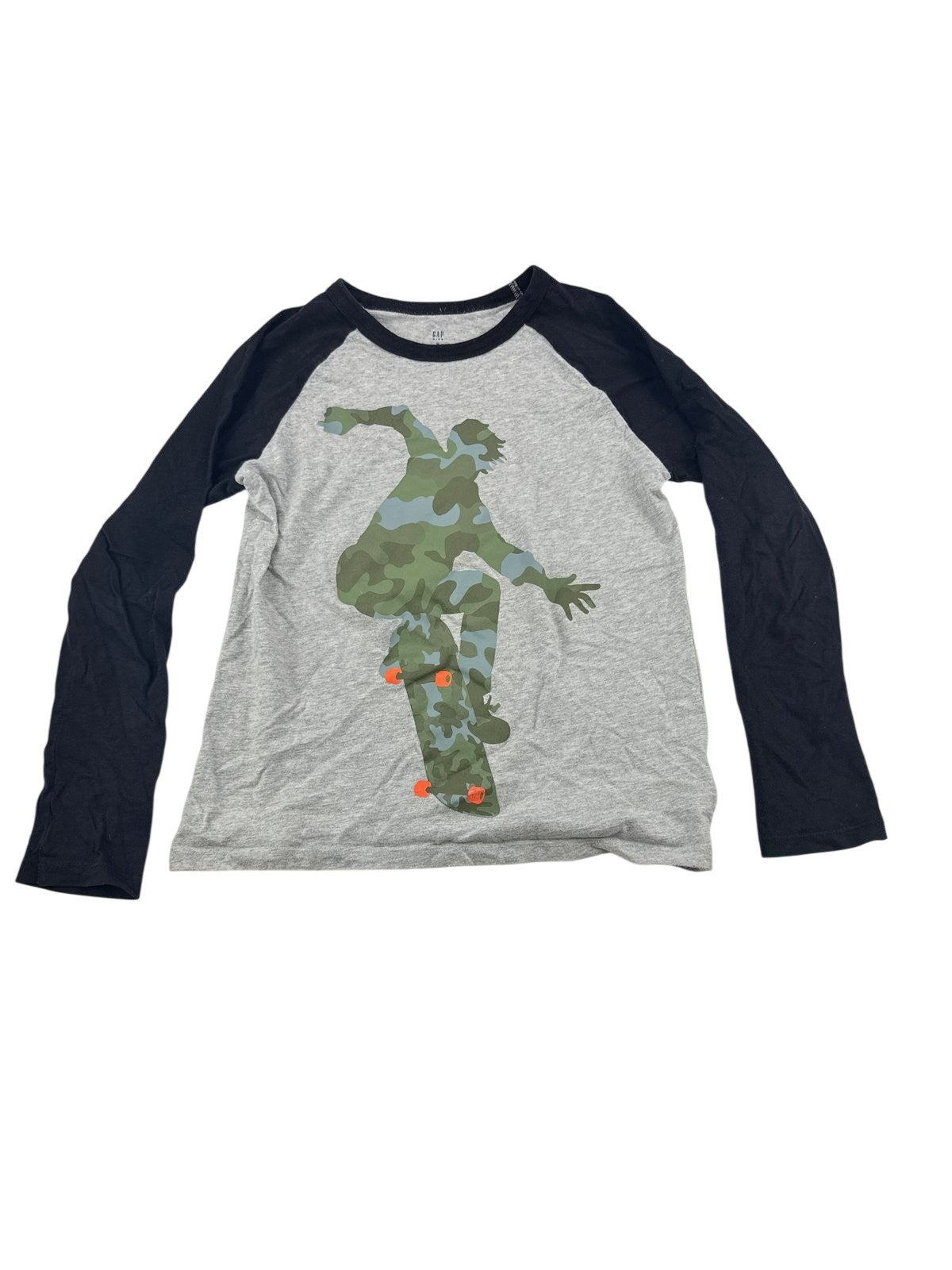 Gap Kids Skateboard Graphic Raglan T-Shirt Size M 8-9