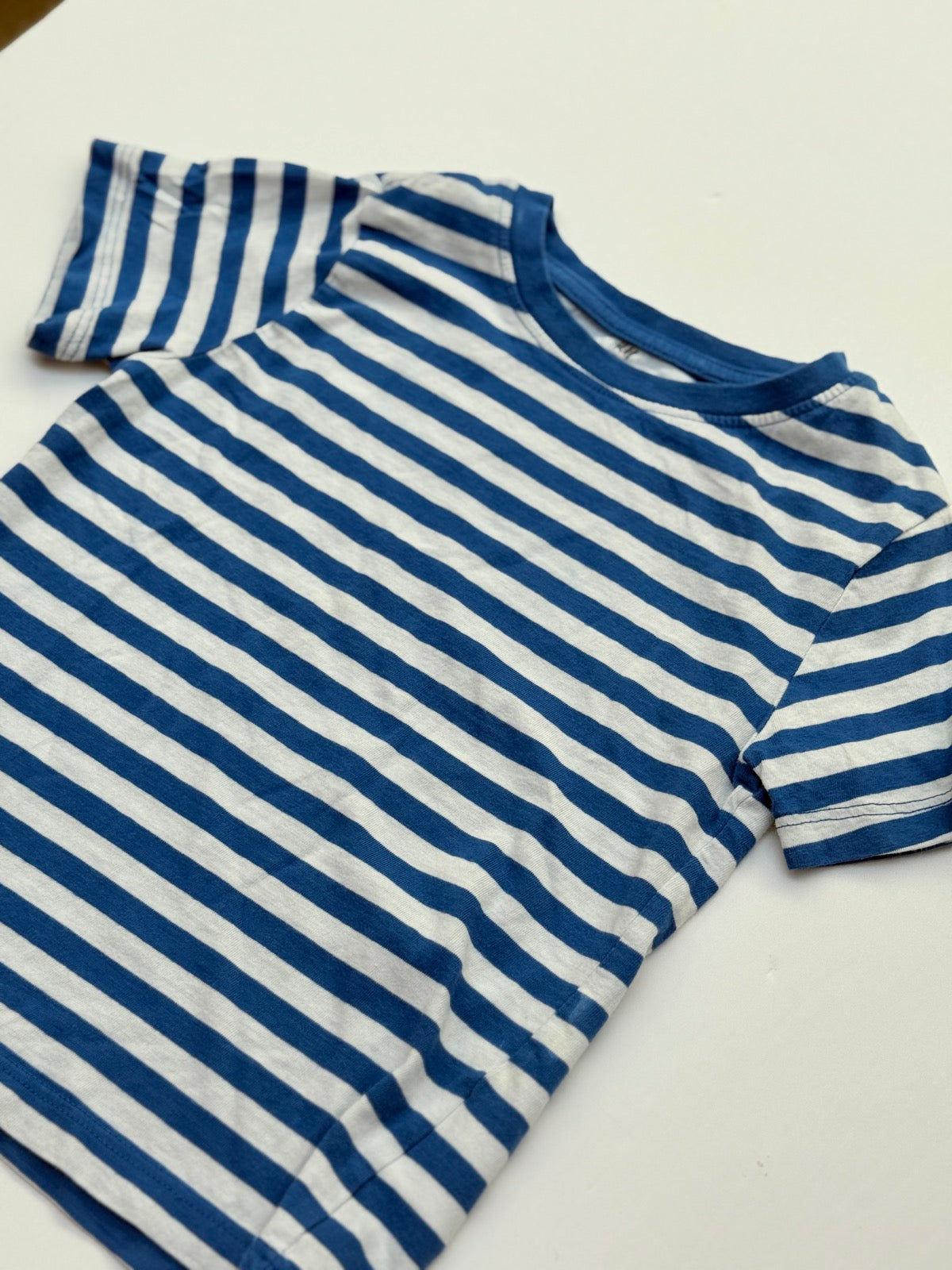 H&M Blue White Stripe T-Shirt Size 4-6