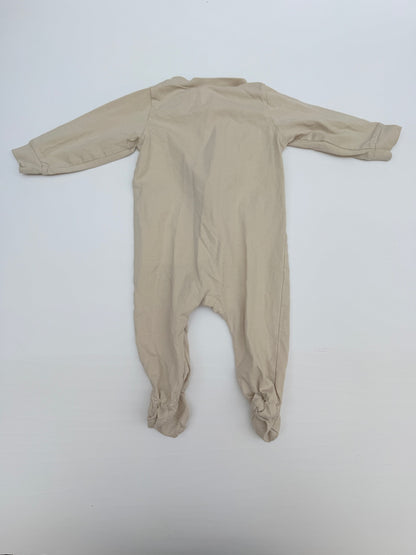 H&M Beige Zip Sleeper 6M