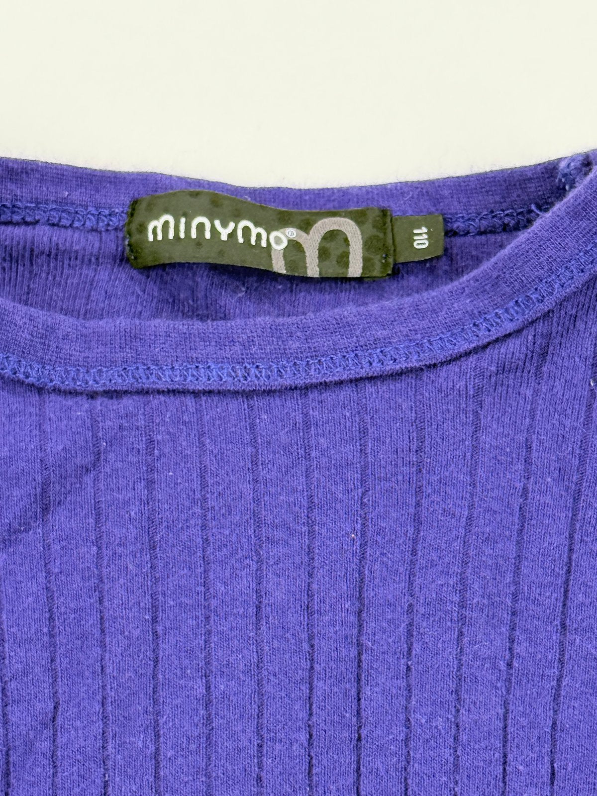 Minymo Purple Ribbed Long Sleeve Top Size 4-5Y
