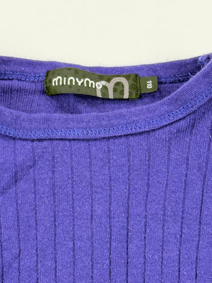 Minymo Purple Ribbed Long Sleeve Top Size 4-5Y
