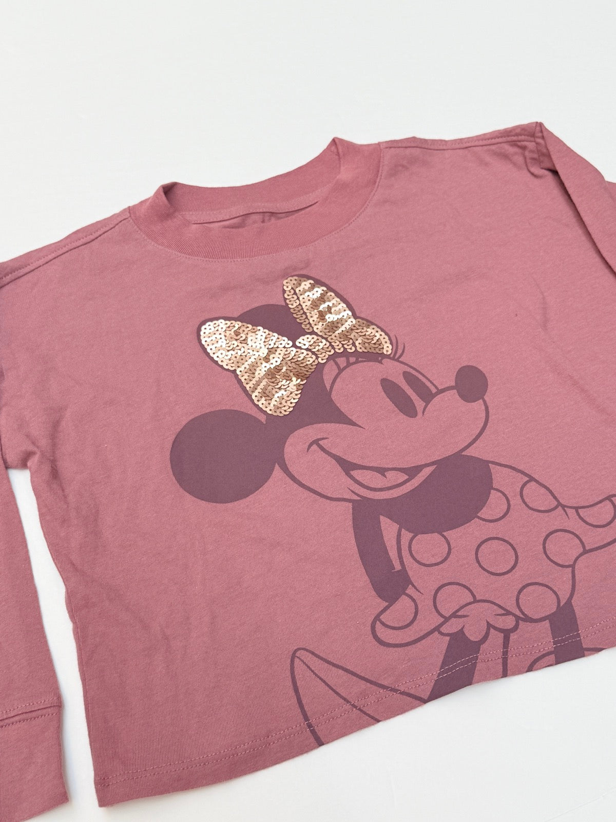 Gap Kids Disney Minnie Mouse Sequin Bow Shirt XS 4-5