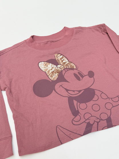 Gap Kids Disney Minnie Mouse Sequin Bow Shirt XS 4-5