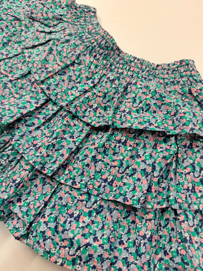 Mini Boden Floral Tiered Ruffle Skirt 4-5Y