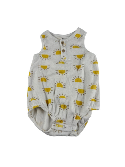 George Sun Print Terry Romper 12-18M