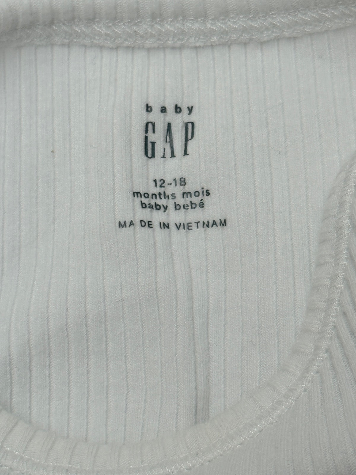 Baby Gap Ribbed Pocket Bodysuit 12-18M