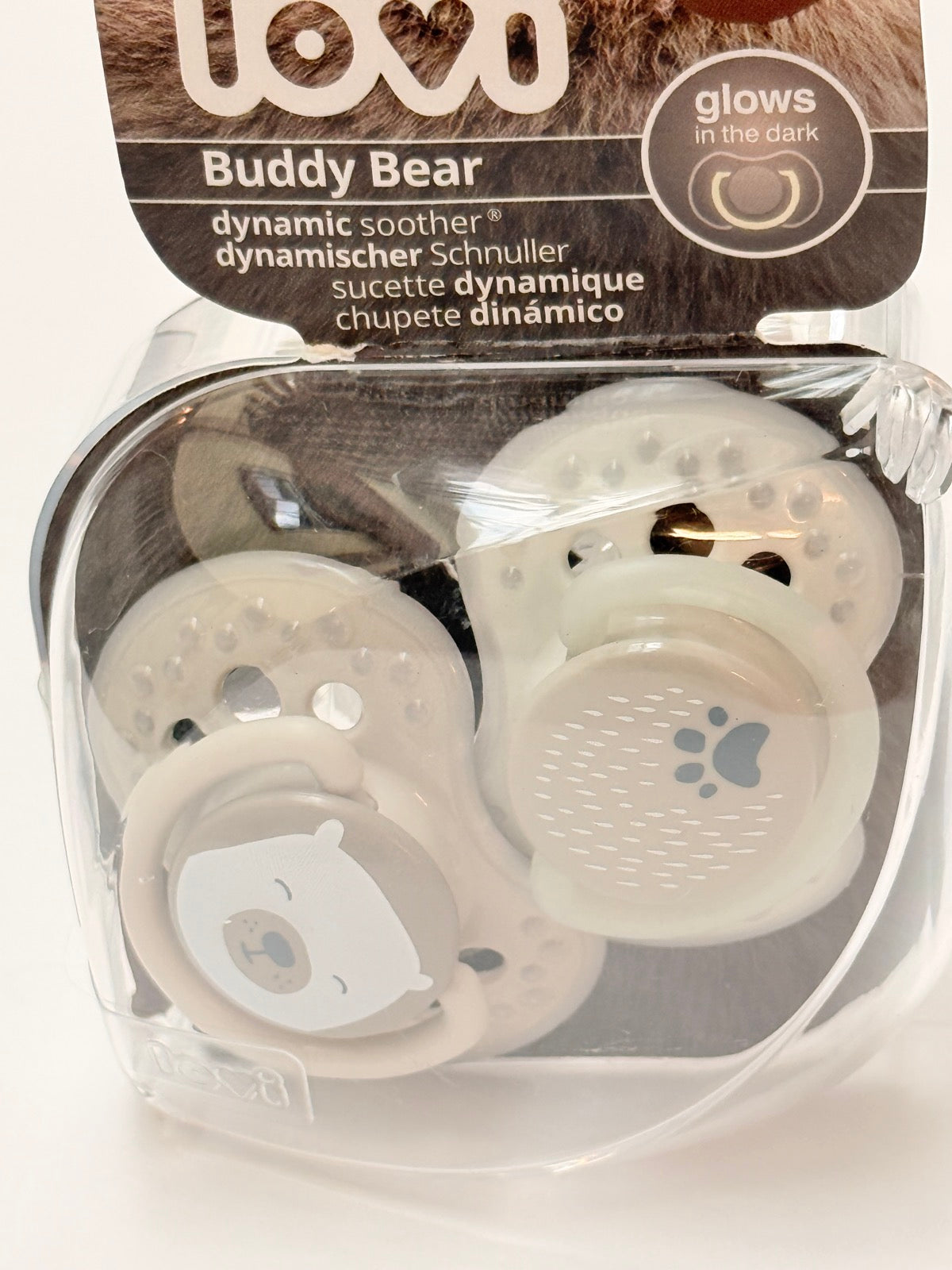 NWT - Lovi Buddy Bear Dynamic Soother 2-Pack 6-18M