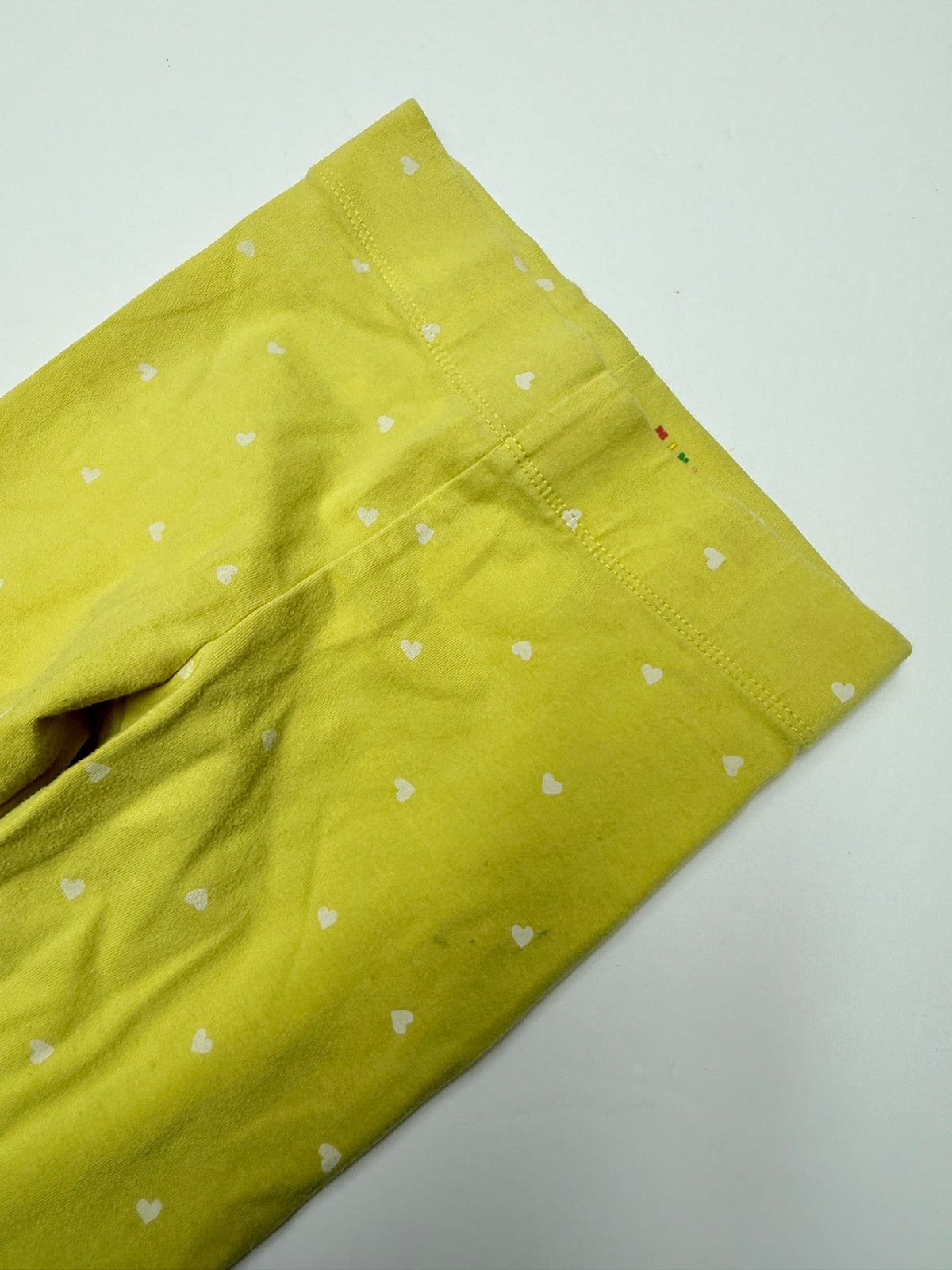 Mini Boden Yellow Heart Leggings 4-5Y