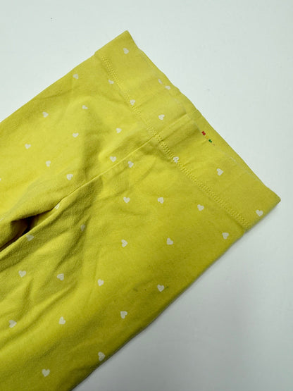 Mini Boden Yellow Heart Leggings 4-5Y