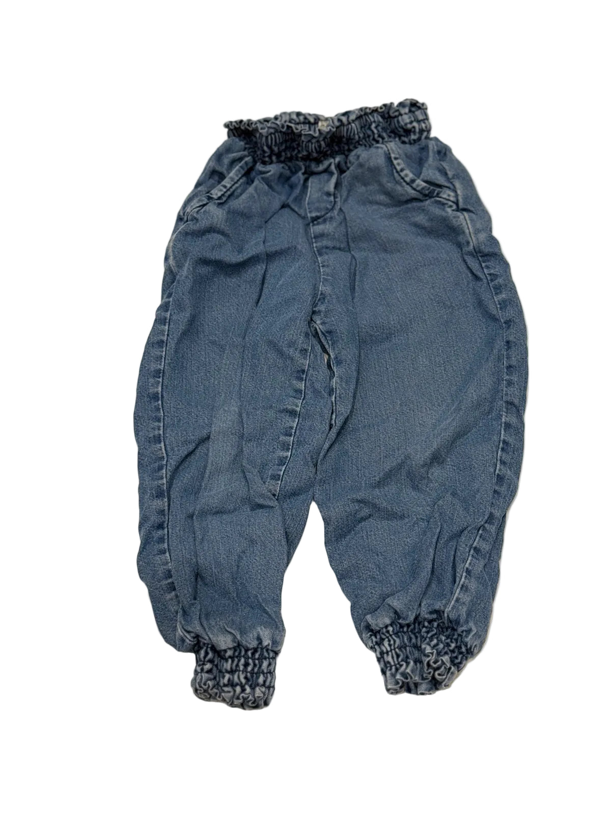 Habitual Girl Ruffle Top & Denim Jogger Set 24M