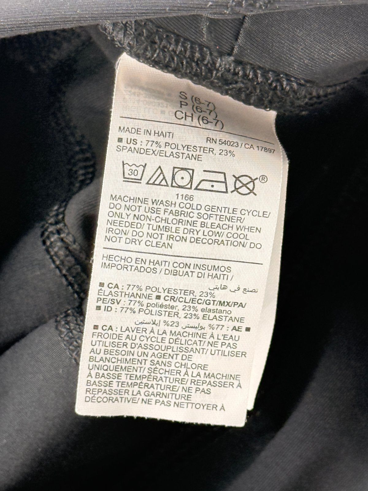 Old Navy Active Black High-Rise Leggings S (6-7) 6-7