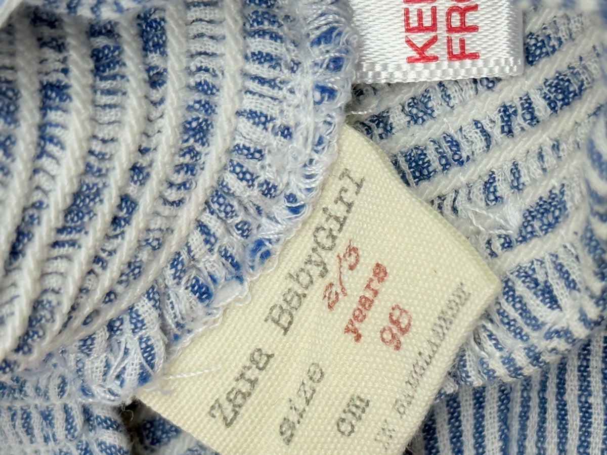 Zara BabyGirl Blue Stripe Sundress 2-3Y