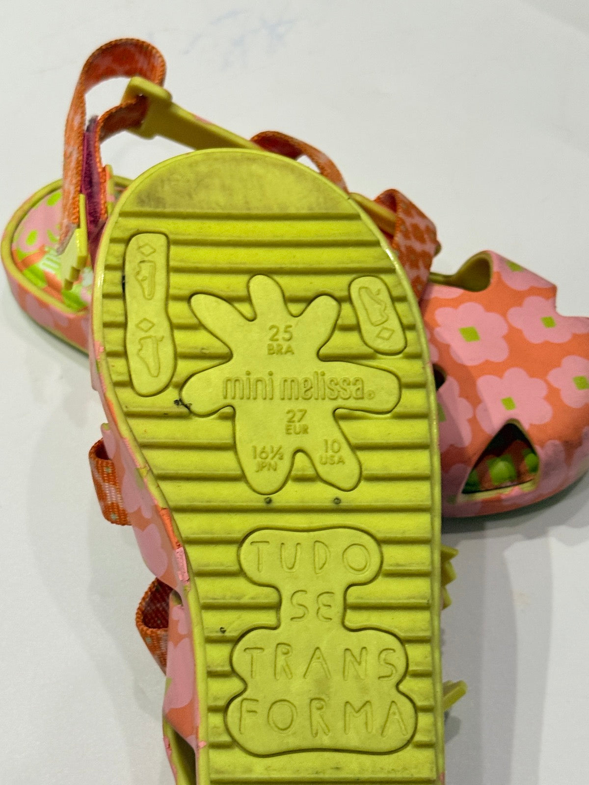 Mini Melissa x Fábula Sandals Size 10 US