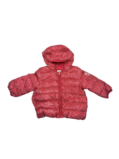Baby Gap Pink Floral Down Puffer Jacket 6-12M