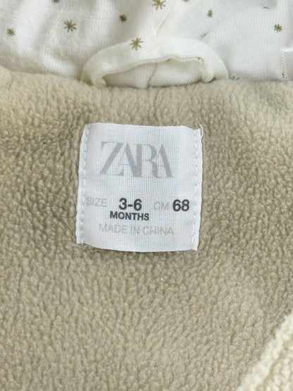 Zara Beige Sherpa Bear Snowsuit 3-6M