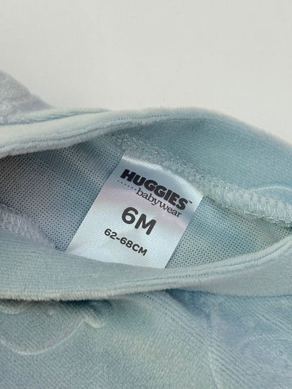 Huggies Babywear Blue Velour 2-Piece Set 6M
