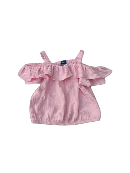 Old Navy Pink Off-Shoulder Ruffle Top 6-12M