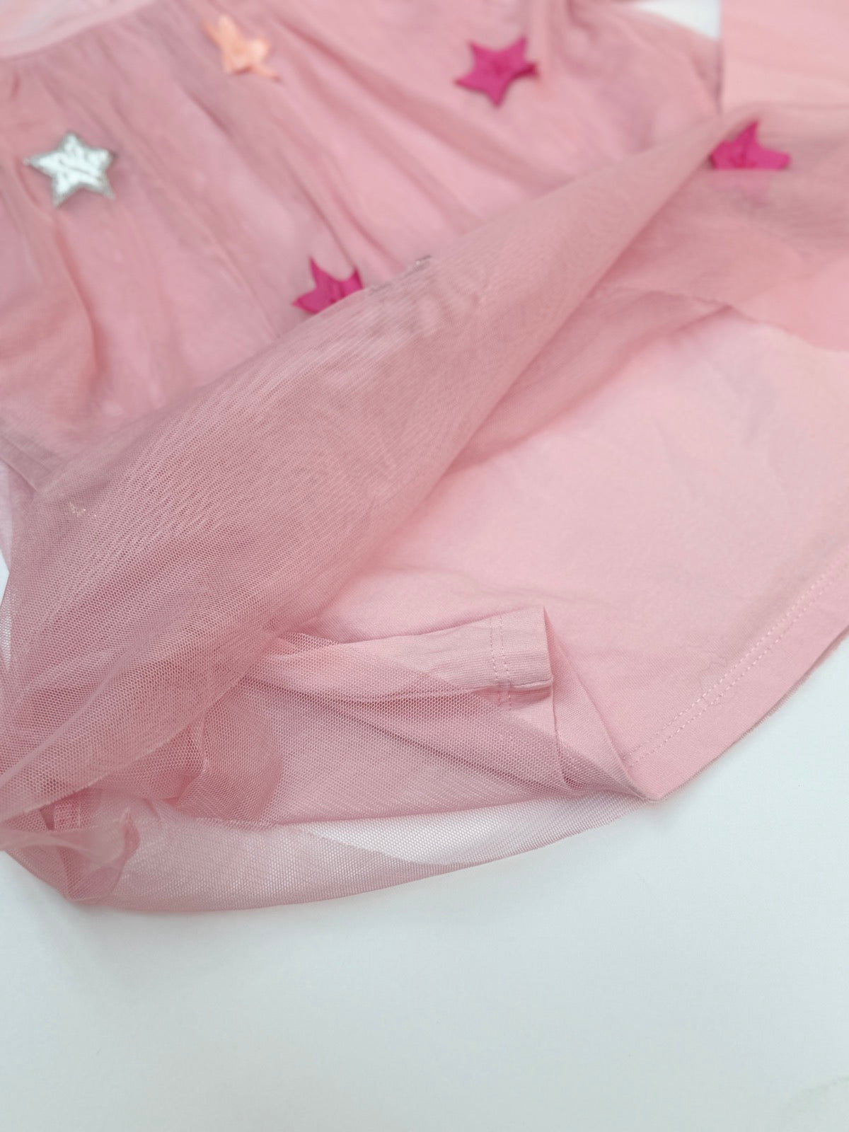 Mini Boden Pink Star Tulle Top 4-5Y
