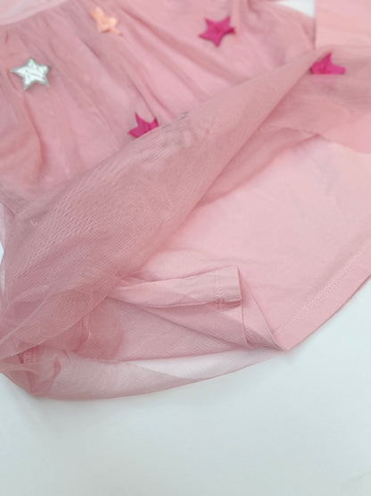 Mini Boden Pink Star Tulle Top 4-5Y