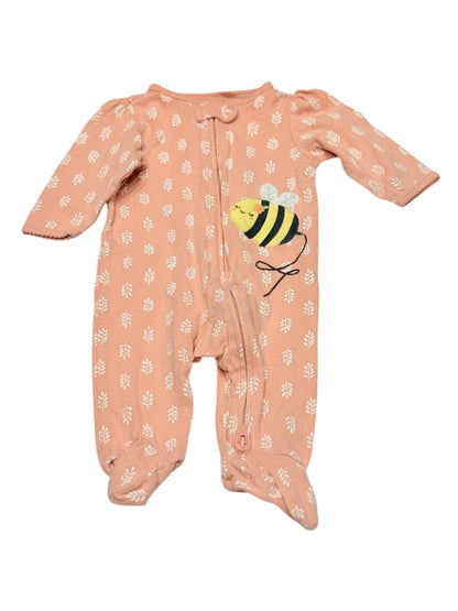 Carter's Pink Bee Footed Sleeper 3M