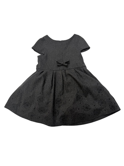 Jacadi Gray Wool Embroidered Dress Size 4T