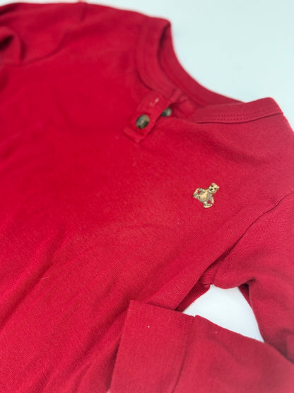Baby Gap Red Henley Pajama Set 12-18M