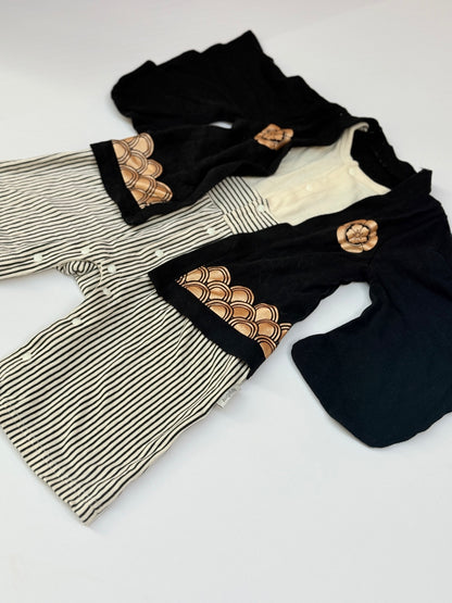 Augelute Japanese Kimono Baby Romper Set 1-2Y