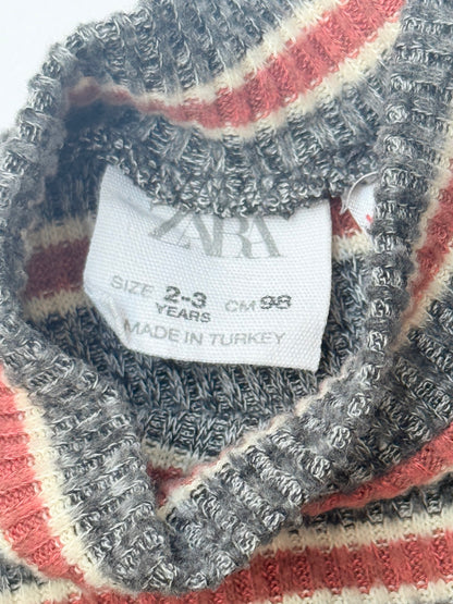 Zara Striped Knit Sweater Dress 2-3Y