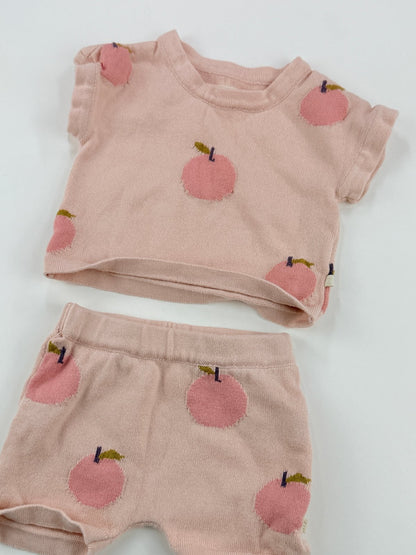 wilson + frenchy Peach Knit Set 0-3M
