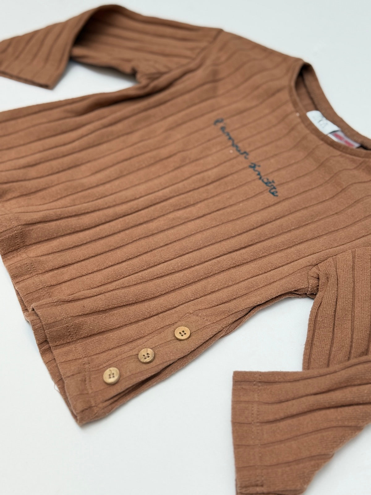 Zara L'Amour Sincère Ribbed Long Sleeve 9-12m