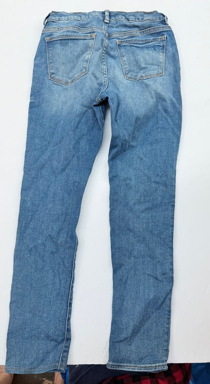 Gap Blue Skinny Jeans Double Button Elastic Waistband size 14